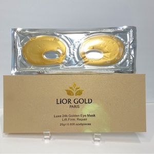 Lior Gold Paris Luxe 24K Golden Eye Mask 6 Pieces NEW